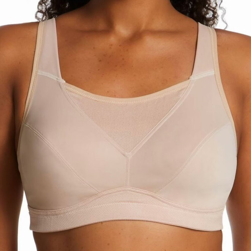 Playtex Women's Secrets Bounce Control Wireless Bra, Taupe, 48DD